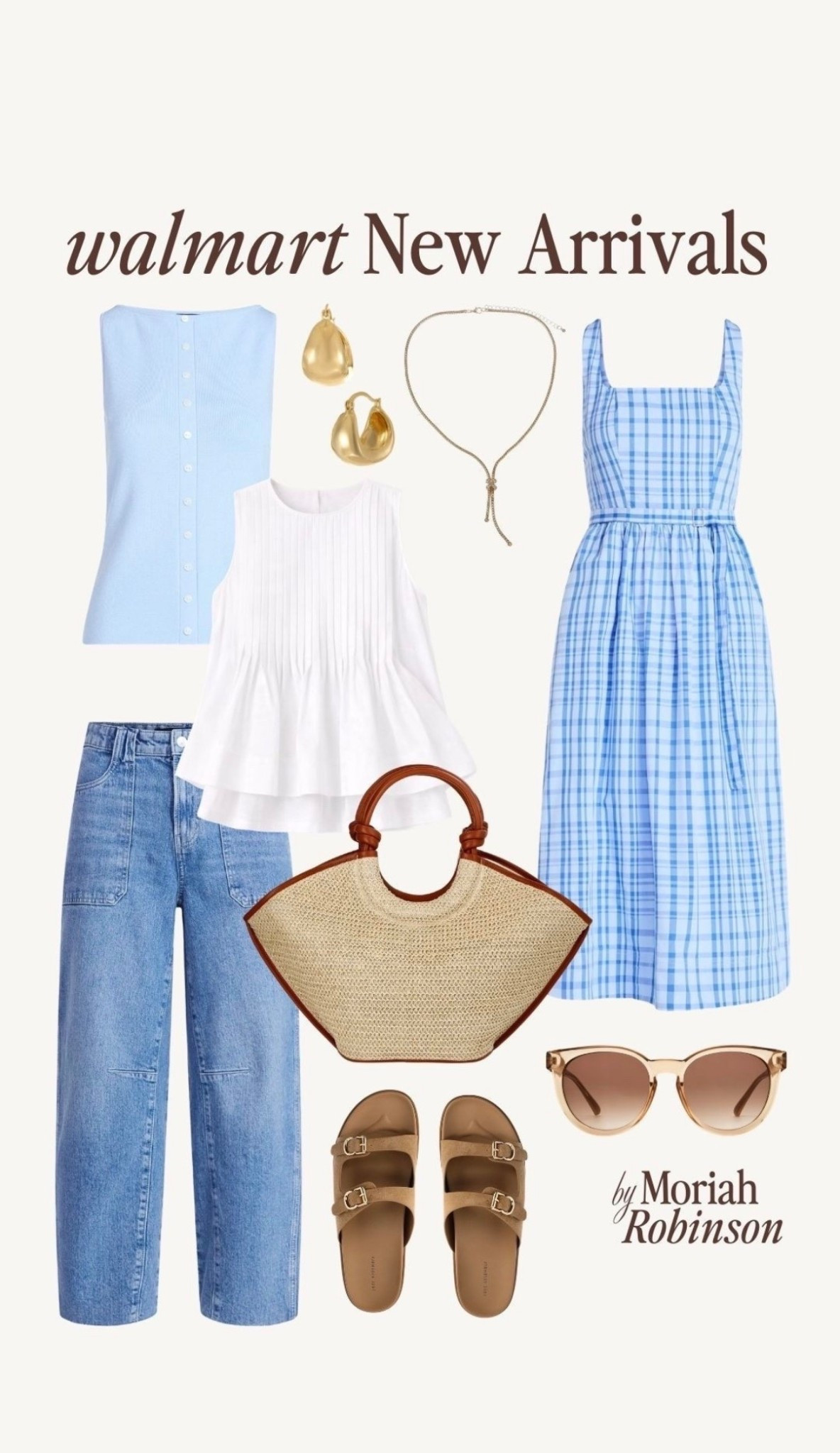 Walmart spring new arrivals! I love this gingham dress and tapered jeans for a casual spring look. 

#LTKgrwm #LTKmomlife #LTKootd