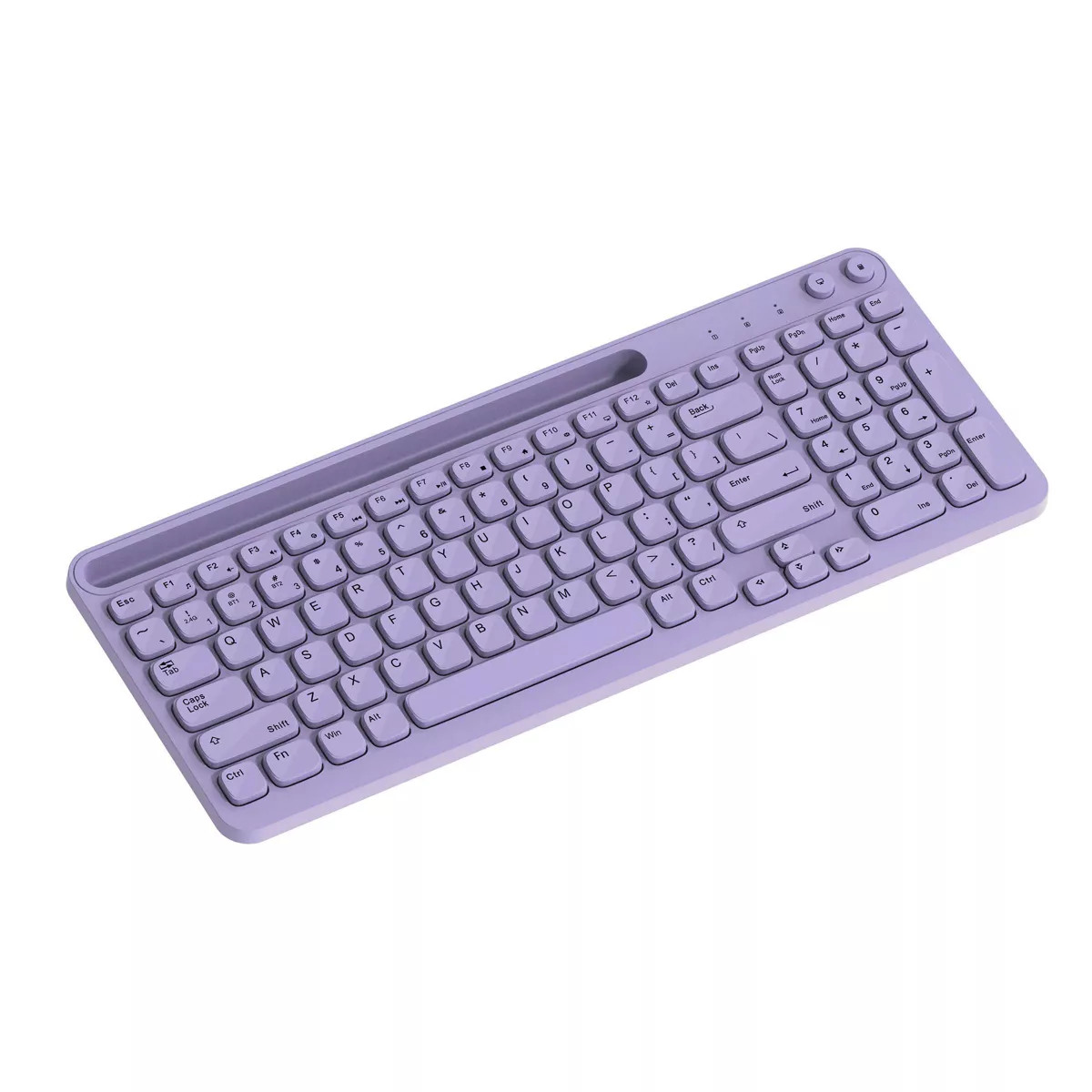North Full Size Wireless Keyboard with Built-in Phone/Tablet Stand - Lavender | Target