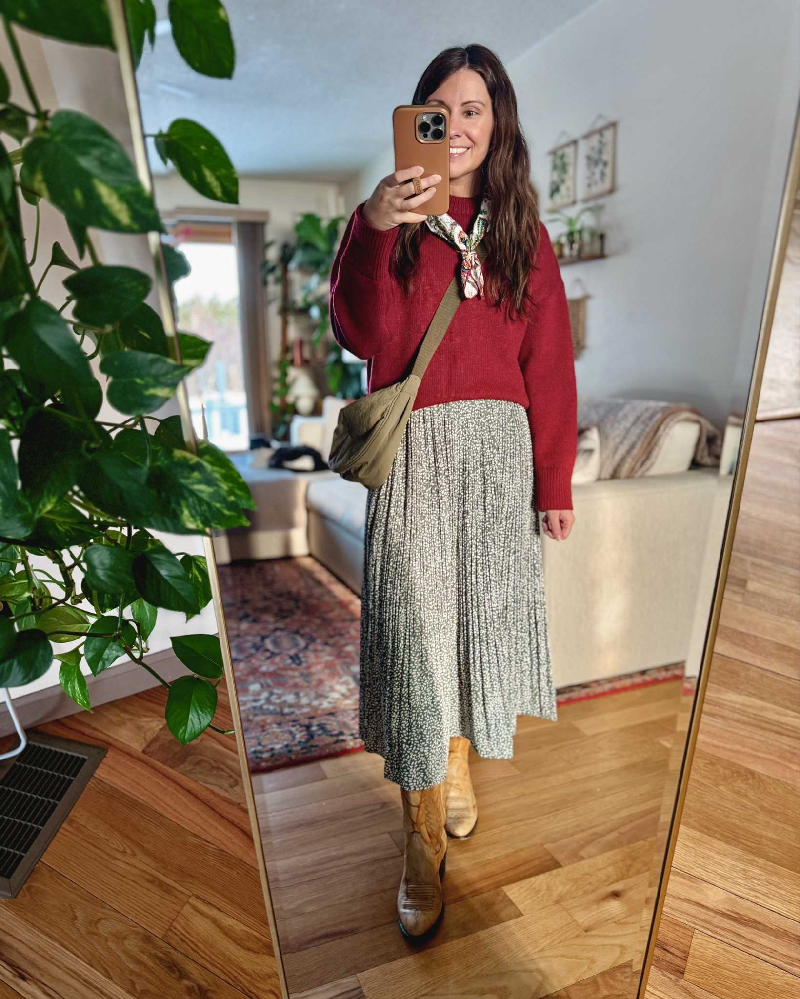 Wanted to wear something a little bit fun today❤️

wearing xs in my sweater (burgundy color), xs in my skirt, and my boots are from eBay and I also linked similar. My bag is older so I linked a couple similar ones too. Love thi little printed scarf too! 

#LTKValentine #LTKPetite #LTKSeasonal