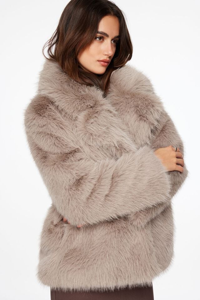 Long Hair Faux Fur Coat | Dynamite Clothing