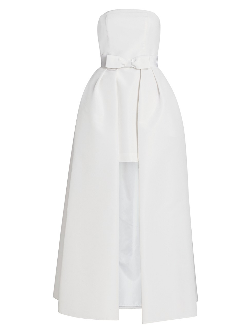 Silk Faille Strapless Minidress with Convertible Skirt | Saks Fifth Avenue