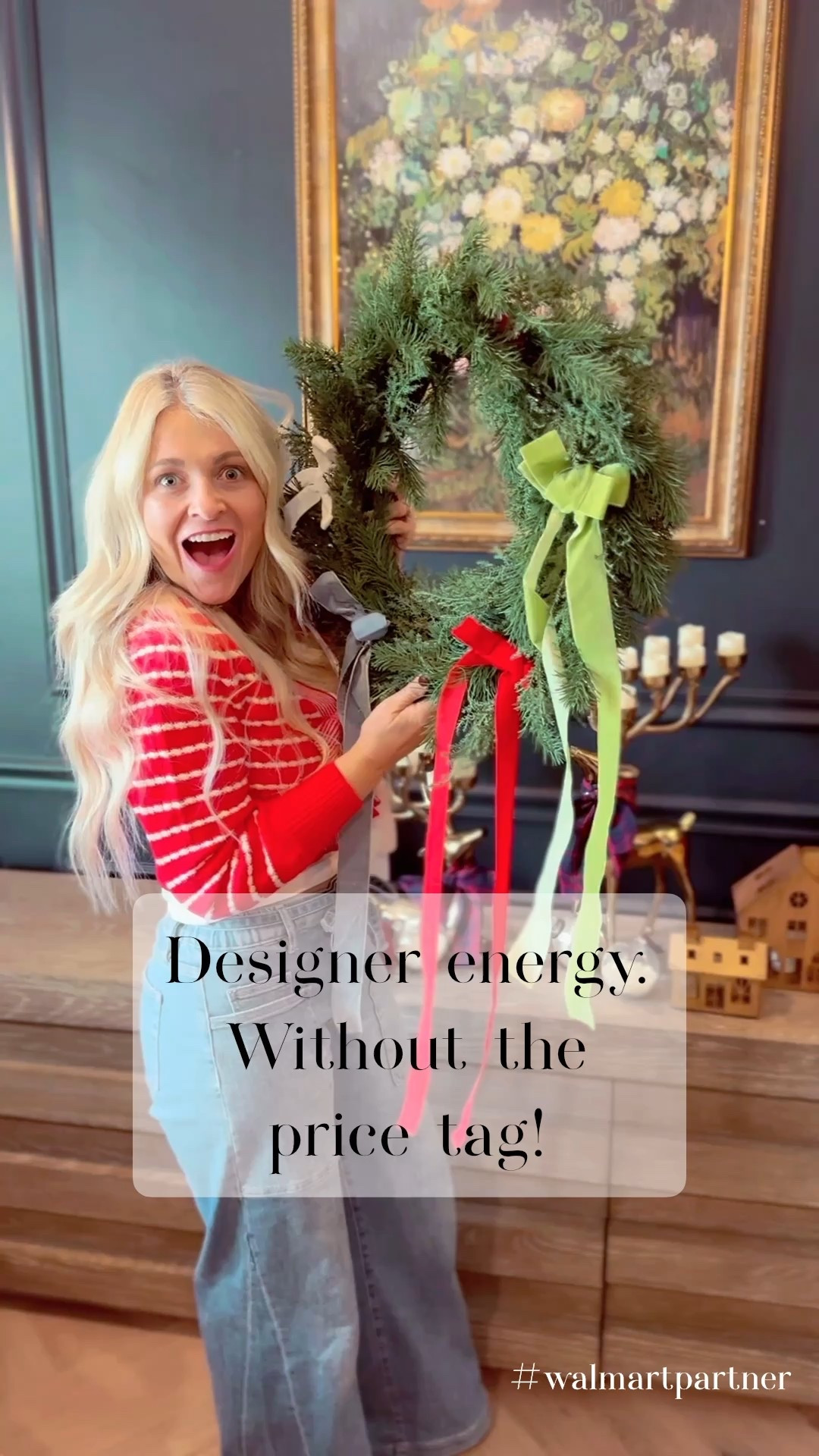  #walmartpartner This wreath looks like it’s from an high end boutique and would make the perfect gift!  It’s even prettier in person. I can’t tell you how in love I am with these reindeer, and they would look so gorgeous in a gifting basket! @walmart #walmart


#LTKFindsUnder50 #LTKHome #LTKHoliday