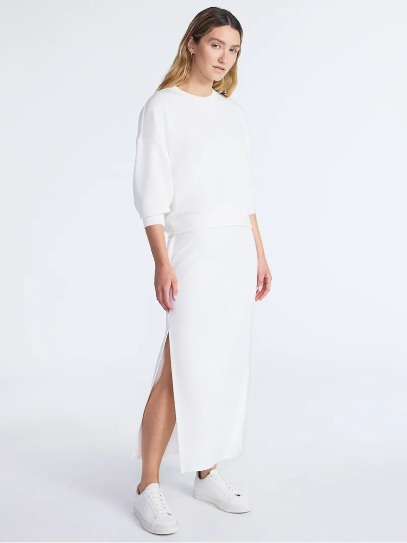 Scoop Women's and Women's Plus New Scubaknit Column Maxi Skirt, Sizes XS-4X | Walmart (US)