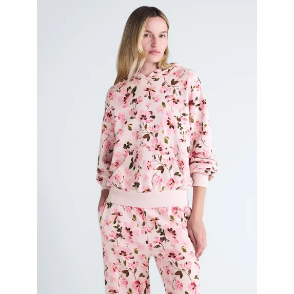 Scoop Women’s and Women's Plus Mineral Washed Oversized Cropped Hoodie, Sizes XS-4X | Walmart (US)