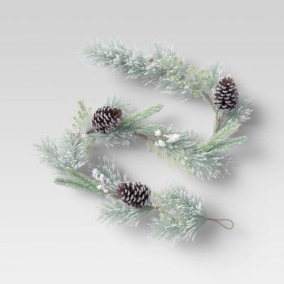 Heavy Flocked Garland - Threshold&#8482; | Target