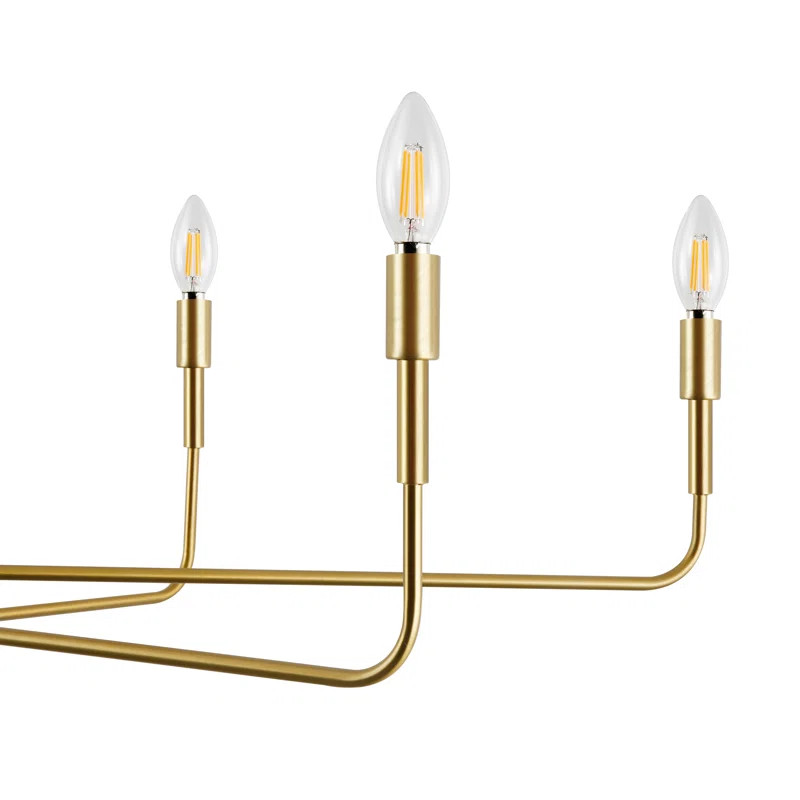 Sola 8 - Light Candle Style Modern Linear Chandelier | Wayfair North America