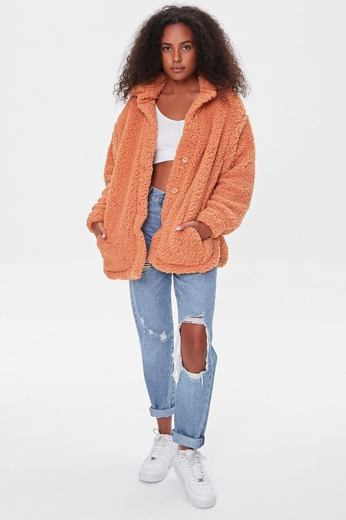 Faux Shearling Button-Front Jacket | Forever 21 (US)