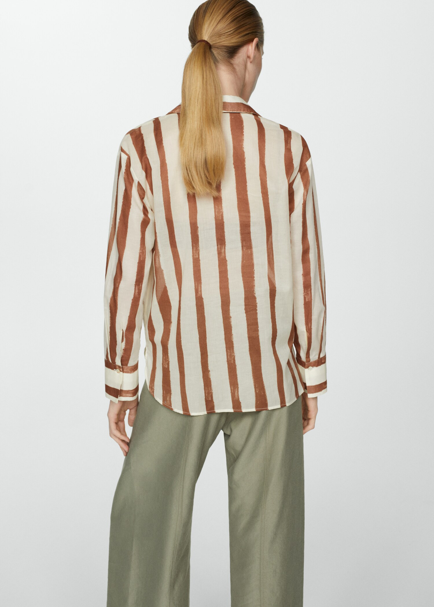 100% cotton striped shirt | MANGO (US)