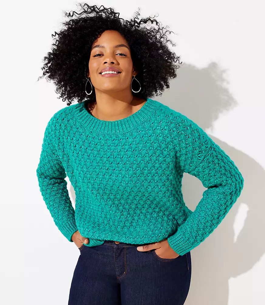 LOFT Plus Bobble Stitch Sweater   $62.50 Previously $69.50 | LOFT