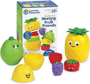 Learning Resources Big Feelings Nesting Fruit Friends, 9 Pieces, Ages 18+ Months, Social Emotiona... | Amazon (US)