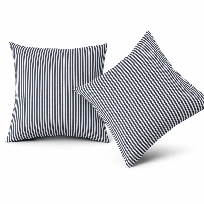 2 PCS Outdoor 18" X 18" Pillow Cover & Insert Patio Cushions For Garden, Porch, Poolside Furnitur... | Wayfair North America