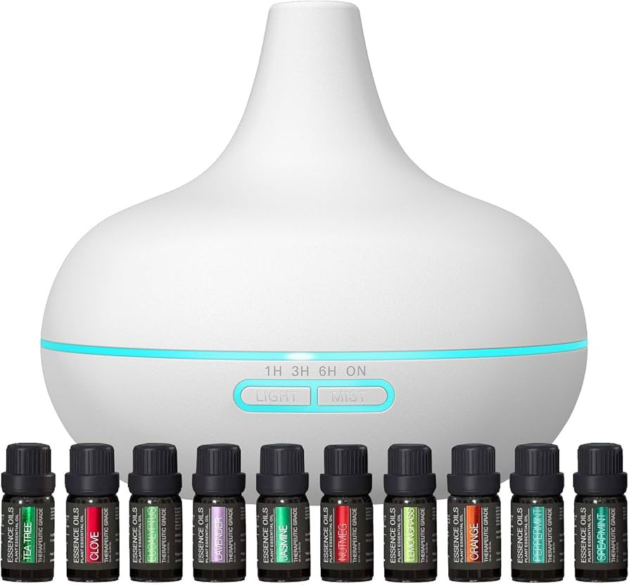 Ultimate Aromatherapy Diffuser & Essential Oil Set - Ultrasonic Diffuser & Top 10 Essential Oils ... | Amazon (US)