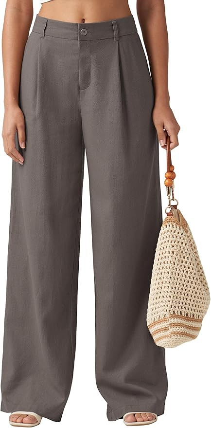 Willit Linen Pants Wide Leg Work Dress Pants Casual Slacks Business Pants | Amazon (US)