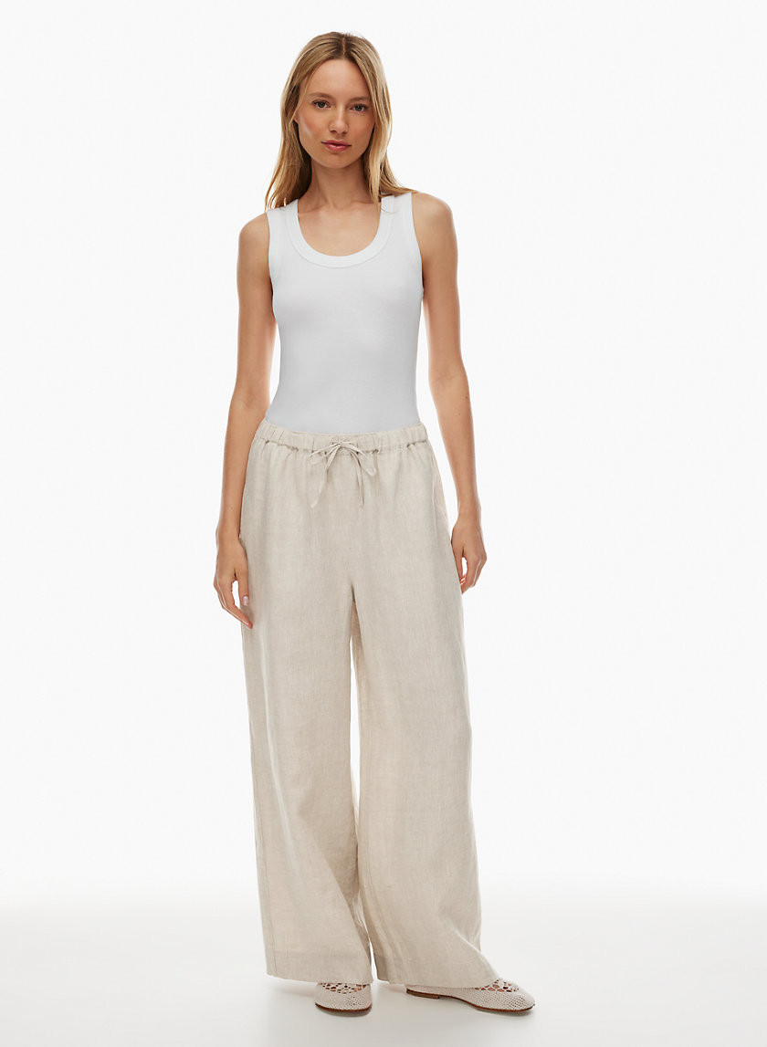 GLOBETROT LINEN PANT | Aritzia