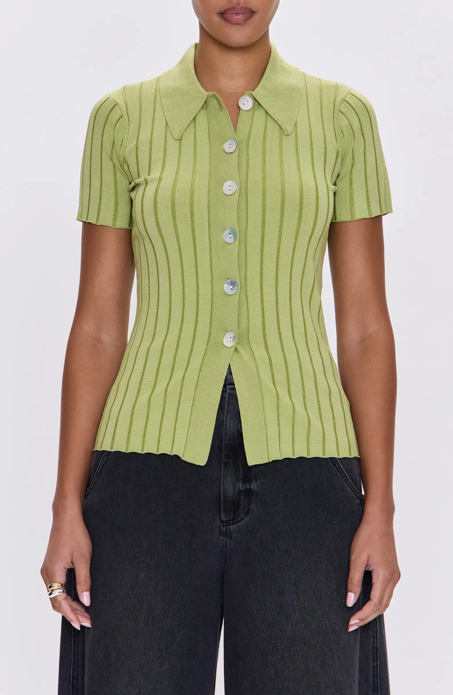 Pistola Dominque Rib Short Sleeve Button-Up Shirt | Nordstrom | Nordstrom
