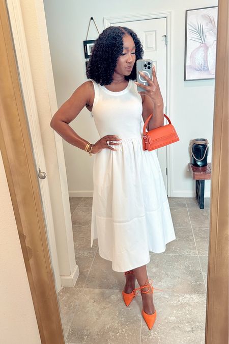 Stock up on your white dresses for the spring/summer season. This one is perfect, it has pockets and I added a pop of color for a brunch outfit idea. 
Wearing a size small
 

#LTKstyletip #LTKfindsunder50 #LTKSeasonal