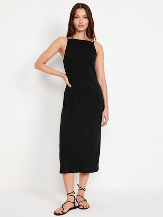 Sleeveless Rib-Knit Midi Dress | Old Navy (CA)