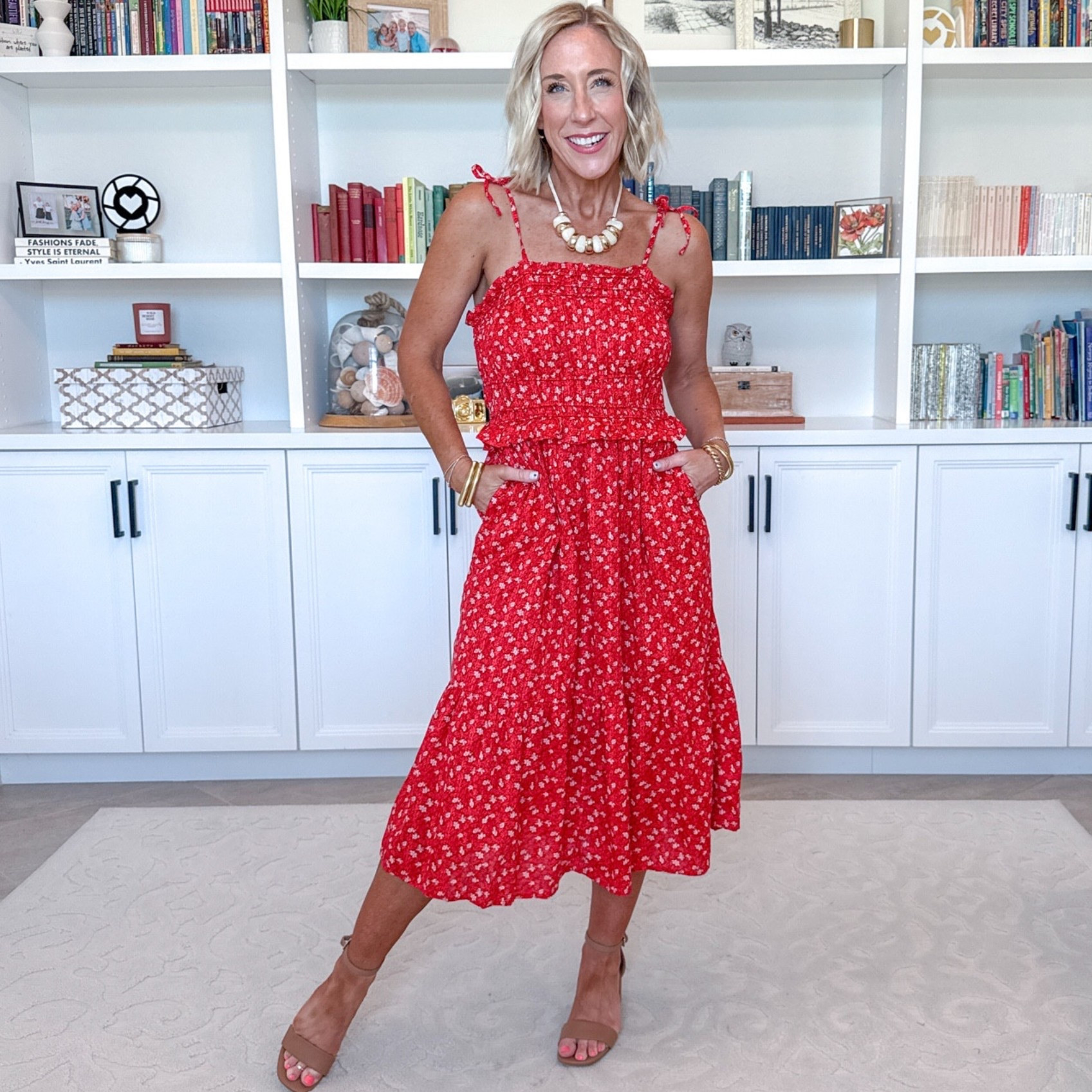 more Walmart new (dresses) that are seriously good. Pipped Midi Dress - size XS. $29.98. 2 colors.

#LTKMothersDay #LTKOver40 #LTKSeasonal