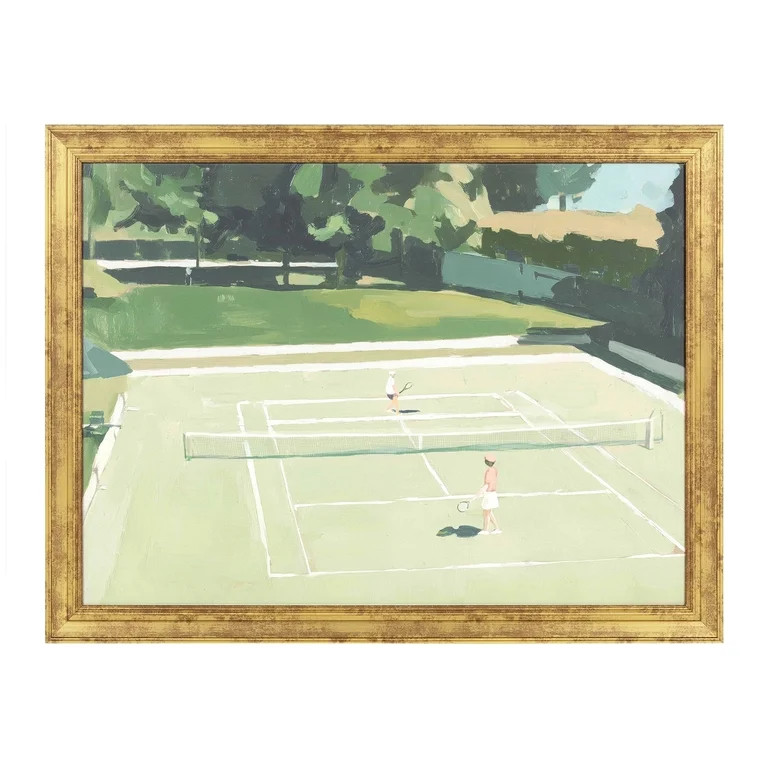 My Texas House On the Tennis Court 24" x 18" Leisure & Recreation Framed Wall Art | Walmart (US)