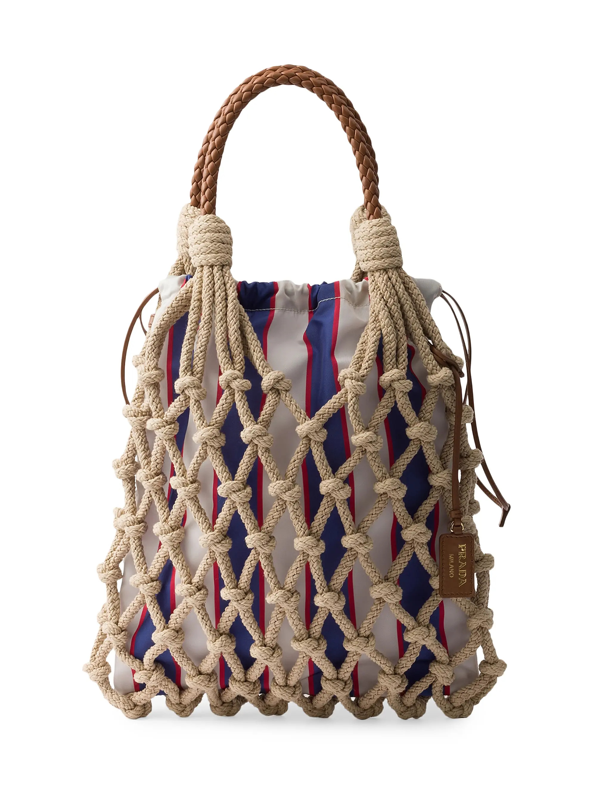 Prada Medium Cotton Macramé Bag | Saks Fifth Avenue | Saks Fifth Avenue