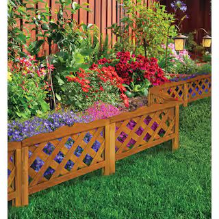 Greenes Fence 19.5 in. L x 19 in. H Wood Lattice Picket Border Fence (12-Pack) RC571-12PK - The H... | The Home Depot