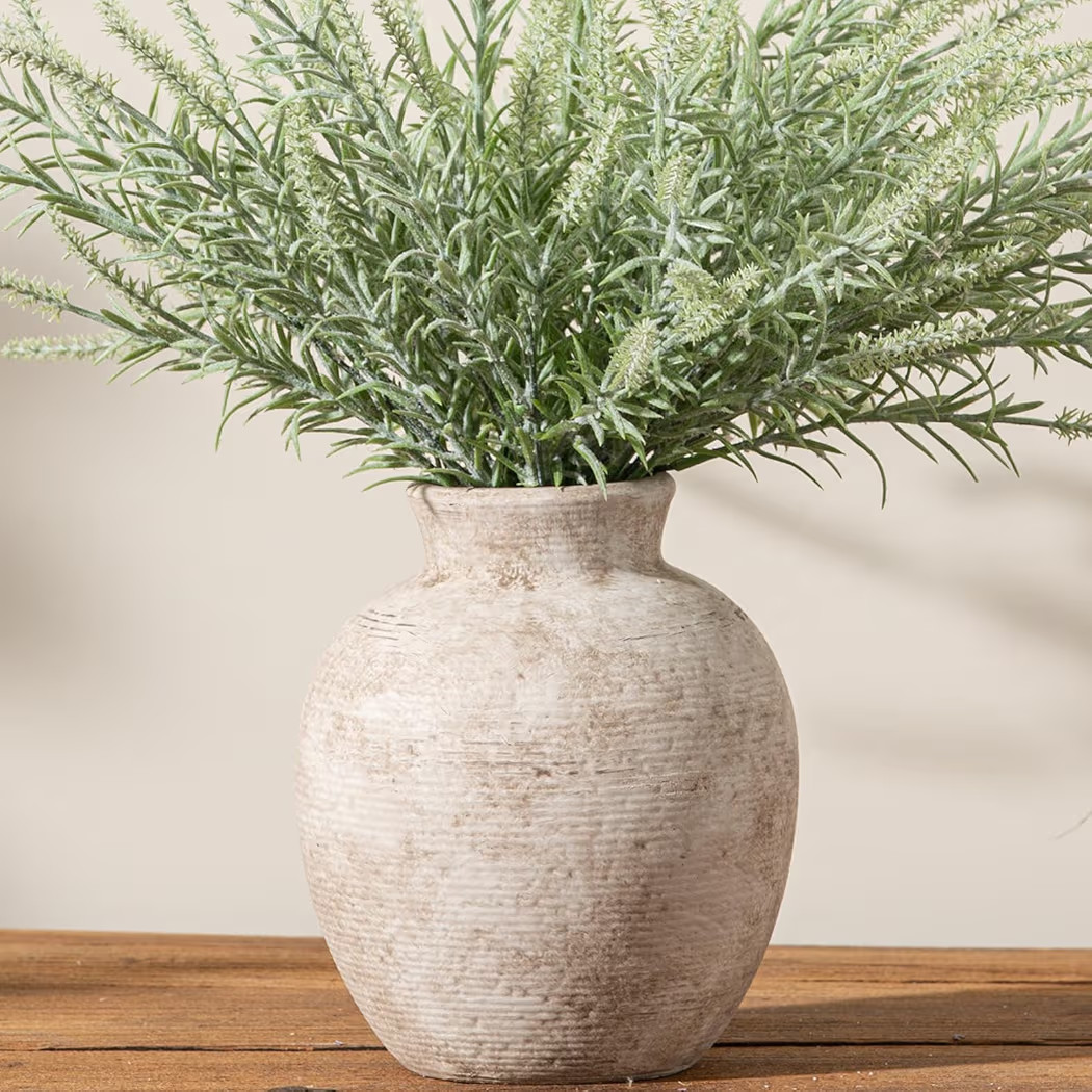 Ceramic Flower Vase Home Decor - Farmhouse Table Vases Rustic Vintage Living Room Kitchen Bedroom... | Amazon (US)