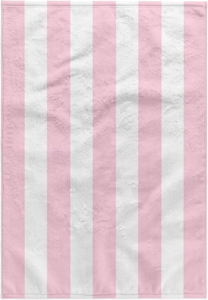 3D Rose Pink and White Pattern-Girly Vertical Striped Stripy Stripey Retro Traditional Classic To... | Amazon (US)