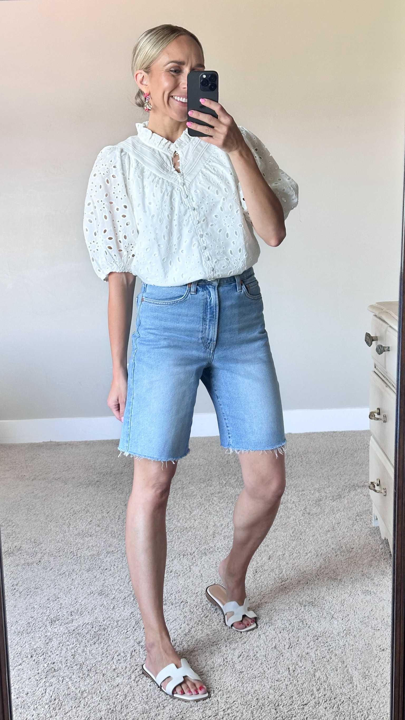 Easy elevated mom outfit! This top is from Amazon, but looks like J Crew.

Top: true to size 
Shorts are sold out but I linked similar! 

#LTKFindsUnder50 #LTKSeasonal #LTKStyleTip