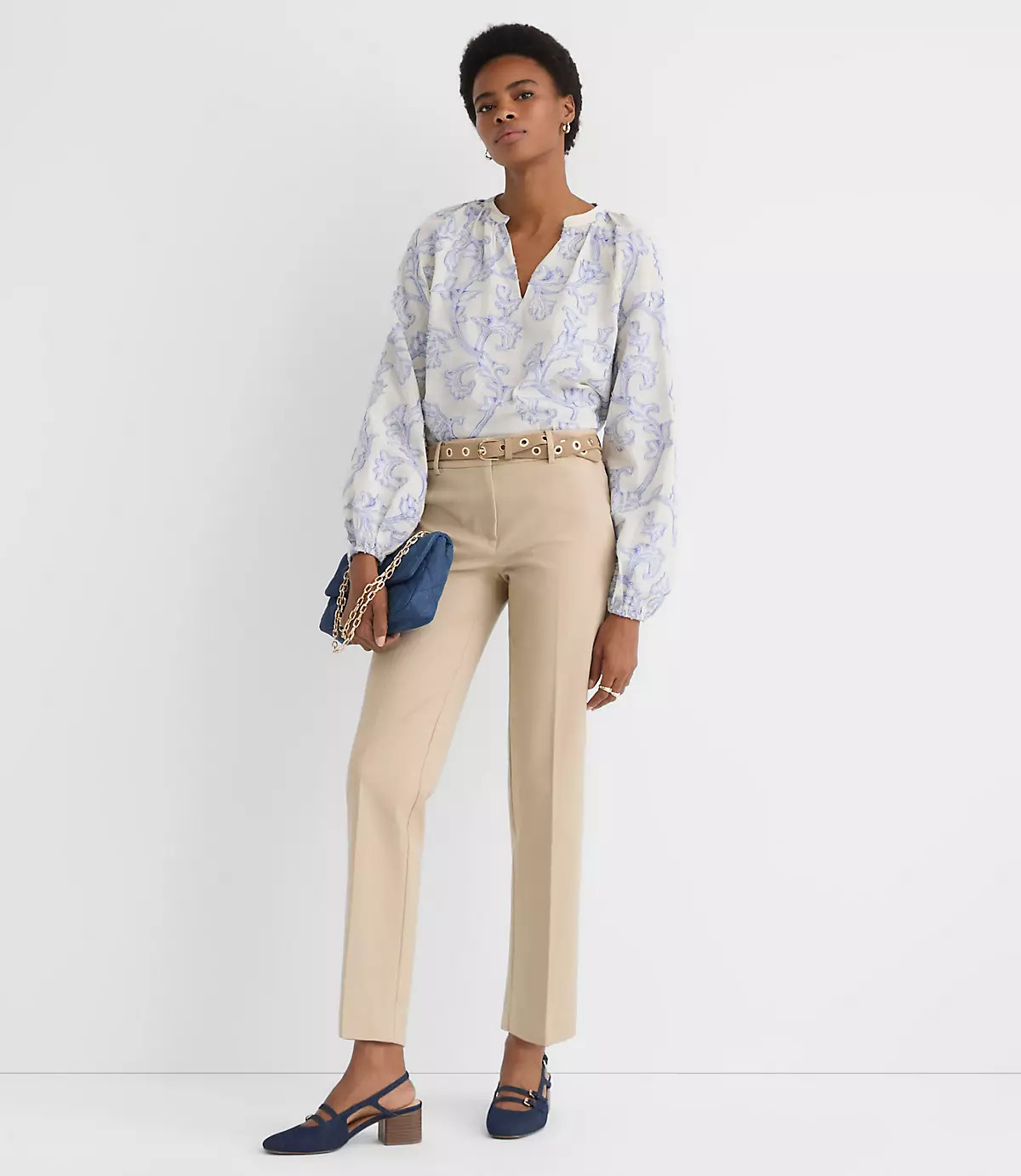 Riviera Slim Pants in Doubleweave | LOFT