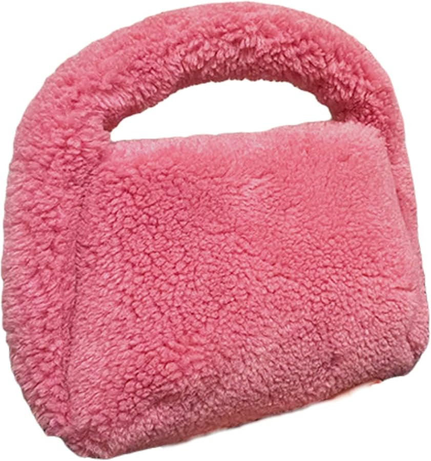 XPONNI Fuzzy Dumpling Bag, Cute Fluffy Bags Y2k, Cute Mini Handbags, Faux Fur Bag, Plush Underarm... | Amazon (US)