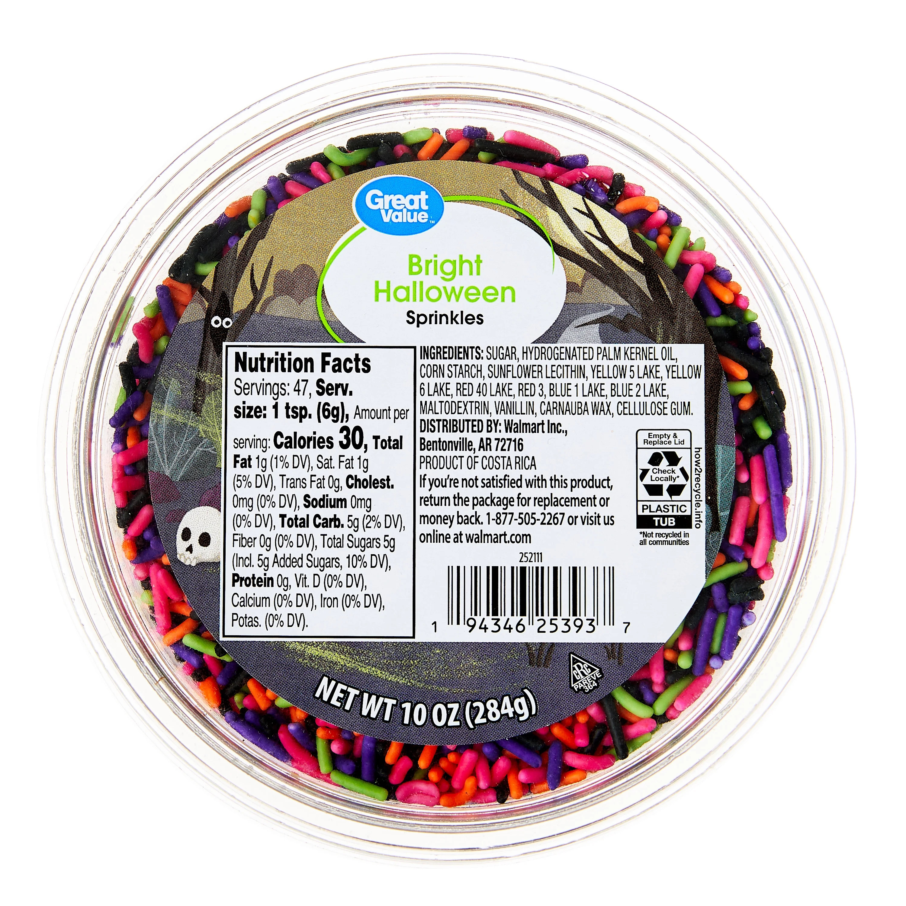 Great Value Bright Halloween Sprinkle Tub, 10 oz | Walmart (US)