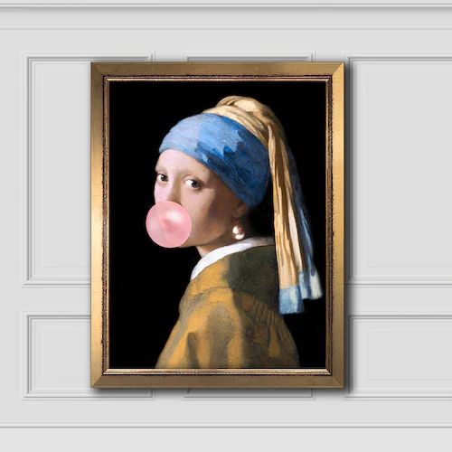 Bubblegum Famous Girl With a Pearl Earring Printbubble Gum | Etsy | Etsy (US)
