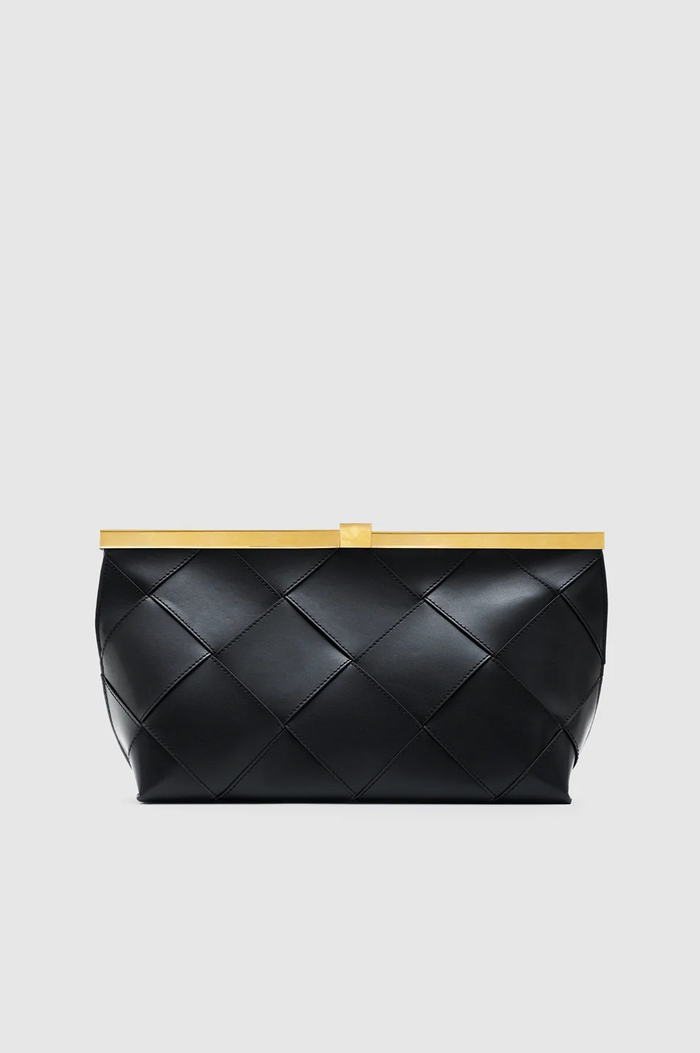Anine Clutch Braided Leather - Black | Anine Bing