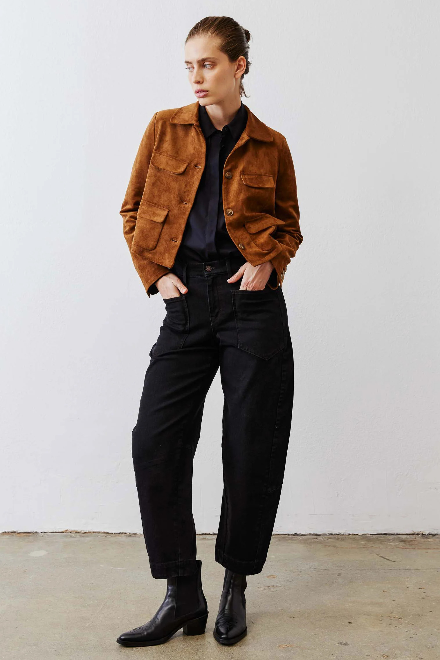 The Cropped Suede Jacket | Ruti