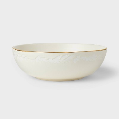 Stoneware Serving Bowl Snowfall White - Threshold™ designed with Studio McGee: Round, 12" Decorative & Fruit Bowl | Target