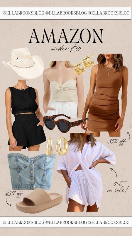 Amazon fashions finds under $30✨
amazon fashion, amazon fashion finds, summer fashion, summer outfit, amazon accessories, two piece set, matching set, cowboy hat 

#LTKSaleAlert #LTKFindsUnder50 #LTKStyleTip