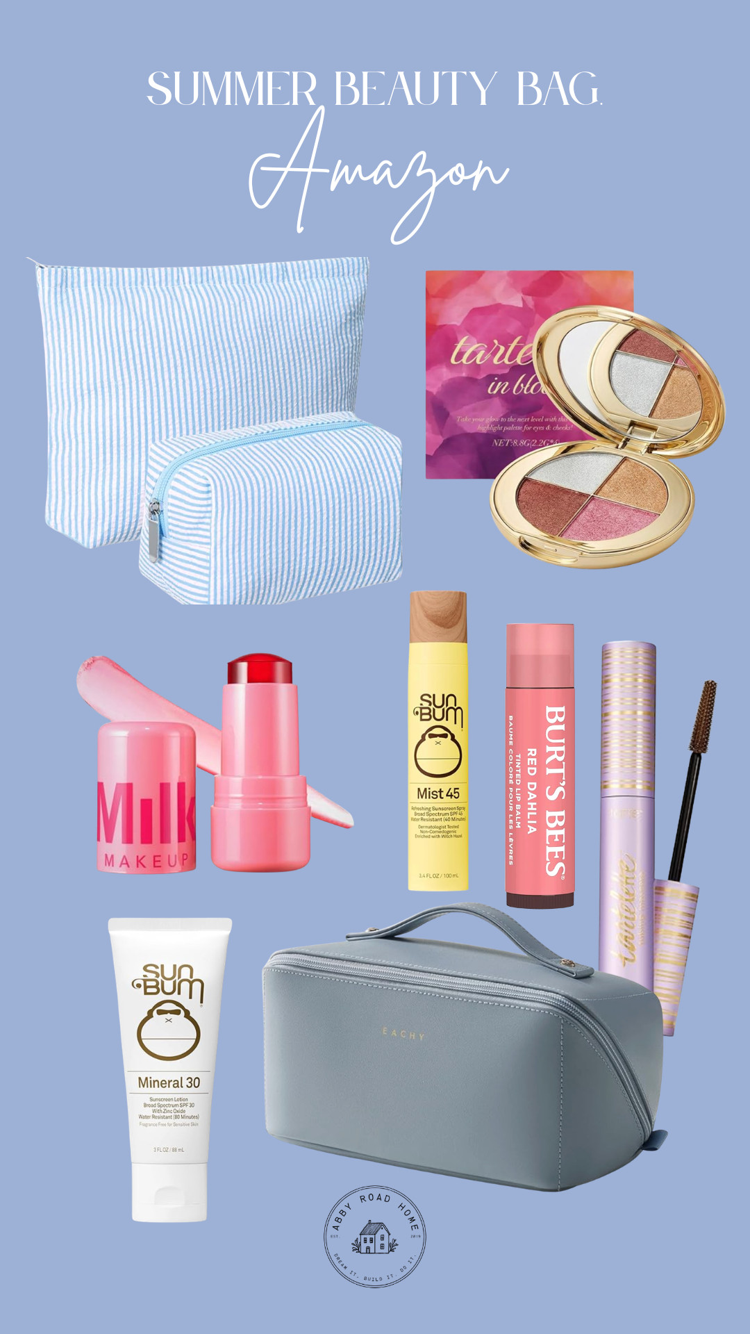 The contents of my summer beauty bag ☀️🩵✨

These are the products I keep reaching for all season long: lightweight SPF, glowy makeup, tinted lip balm, waterproof mascara, and travel-friendly organizers that make getting ready easy whether I'm headed to the beach, on vacation, or just out for the day.

Shop all my favorite summer beauty essentials through my LTK.

#LTKBeauty #AmazonBeauty #SummerBeauty #BeautyFavorites #TravelBeauty #VacationEssentials #GlowyMakeup #BeautyBagEssentials #SummerMakeup #AmazonFinds #SkincareRoutine #BeachBagEssentials #LTKFinds #EverydayBeauty #SummerEssentials 

 