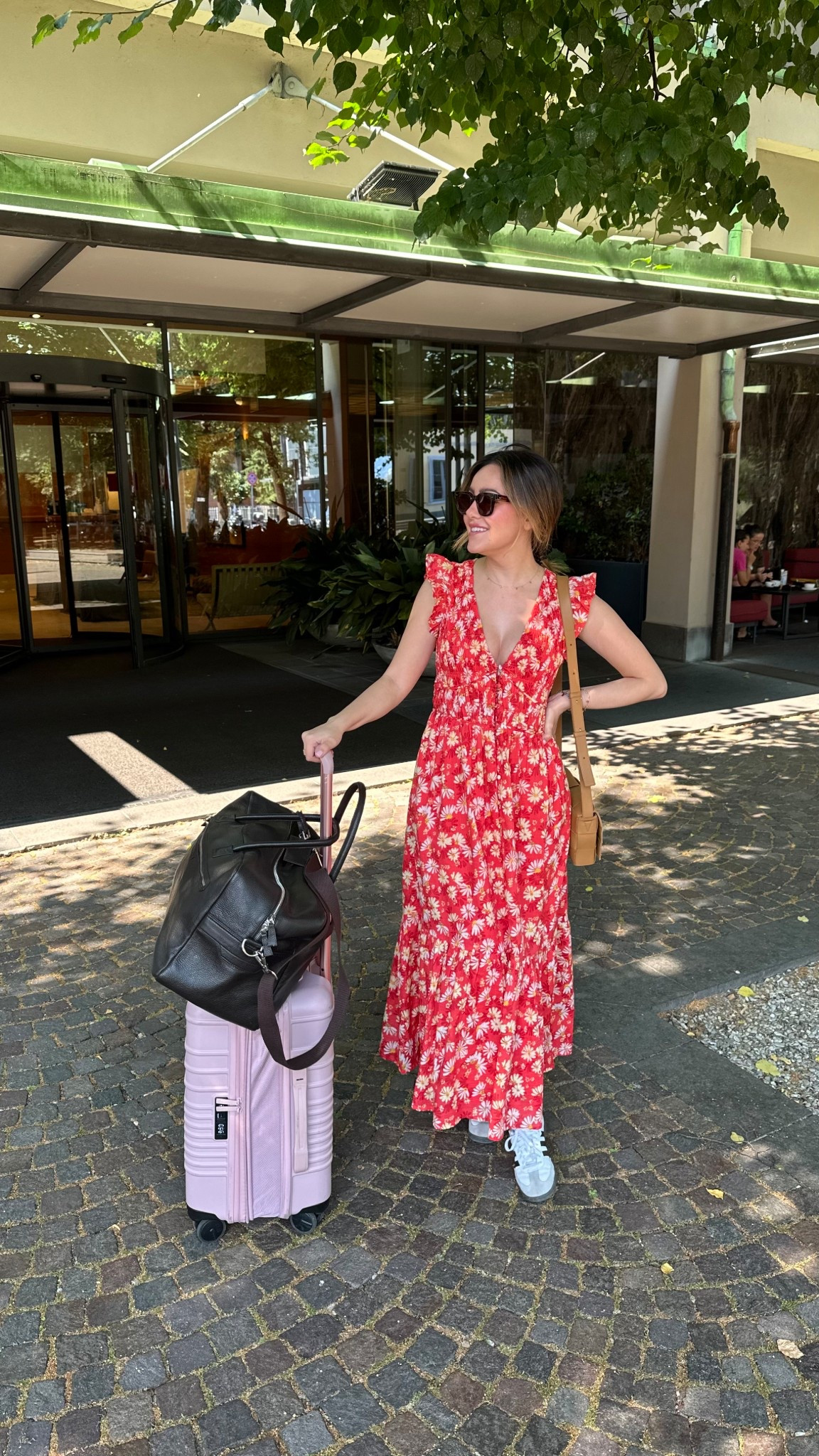 The travel dress I’ve been living in! Easy, breezy and SO comfy 💕 linked everything I could in this photo (including the sandals I usually pair with it - also v comfy) #outfit 

#LTKTravel #LTKSummerEdit