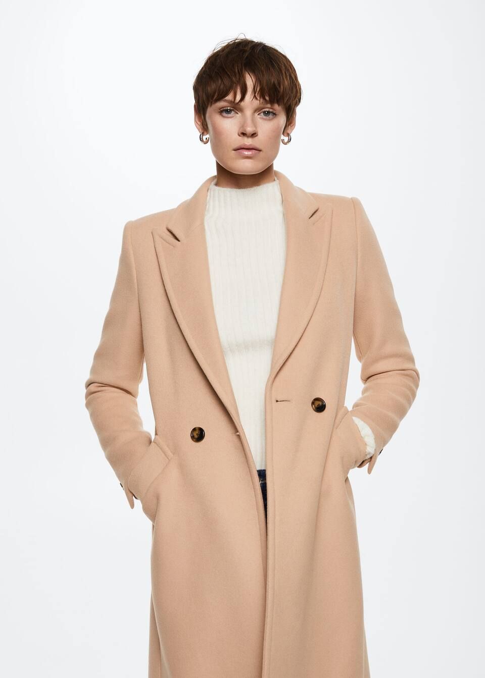 Straight-cut wool coat | MANGO (US)
