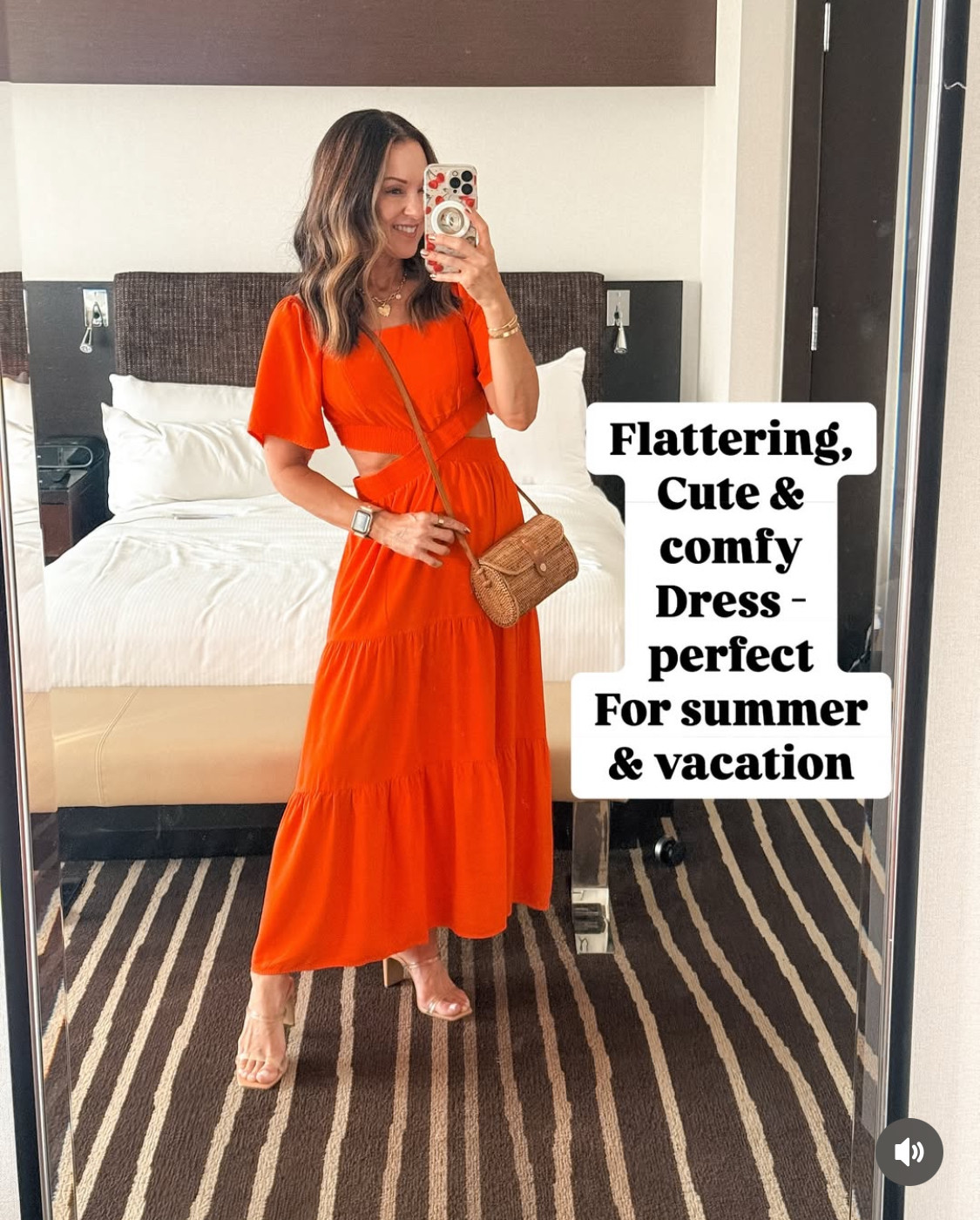 Summer, summer fashion, everyday outfit, casual dress, casual outfit idea, maxi dress, summer dress, crossbody purse, accessories, summer vacation
wearing size S orange dress TTS | For ref: I'm 5'1", 109lbs 

 #LTKSummerEdit #LTKOver40 #LTKStyleTip