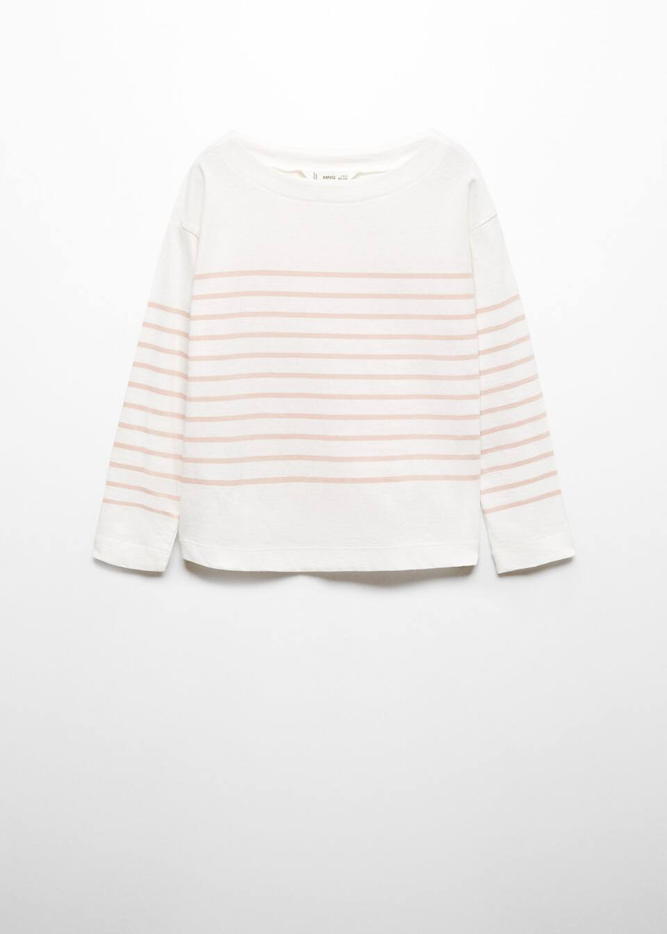 Langärmliges t-shirt mit streifen -  Mädchen | Mango Kids Deutschland | MANGO (DE)