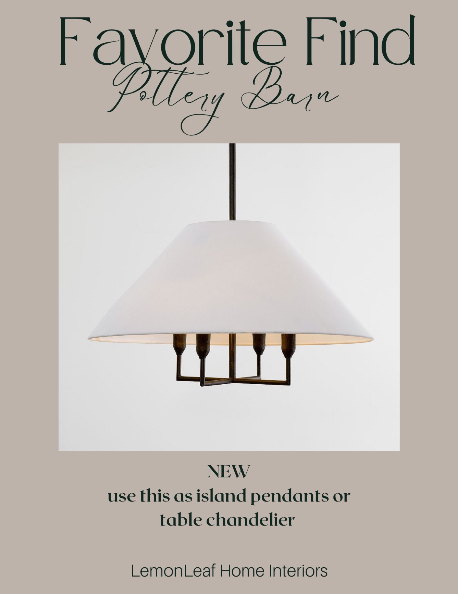 This new pendant chandelier would be great as island pendants, over a table, or in an entryway! 
@potterybarn


#LTKhome #LTKsalealert #LTKstyletip
