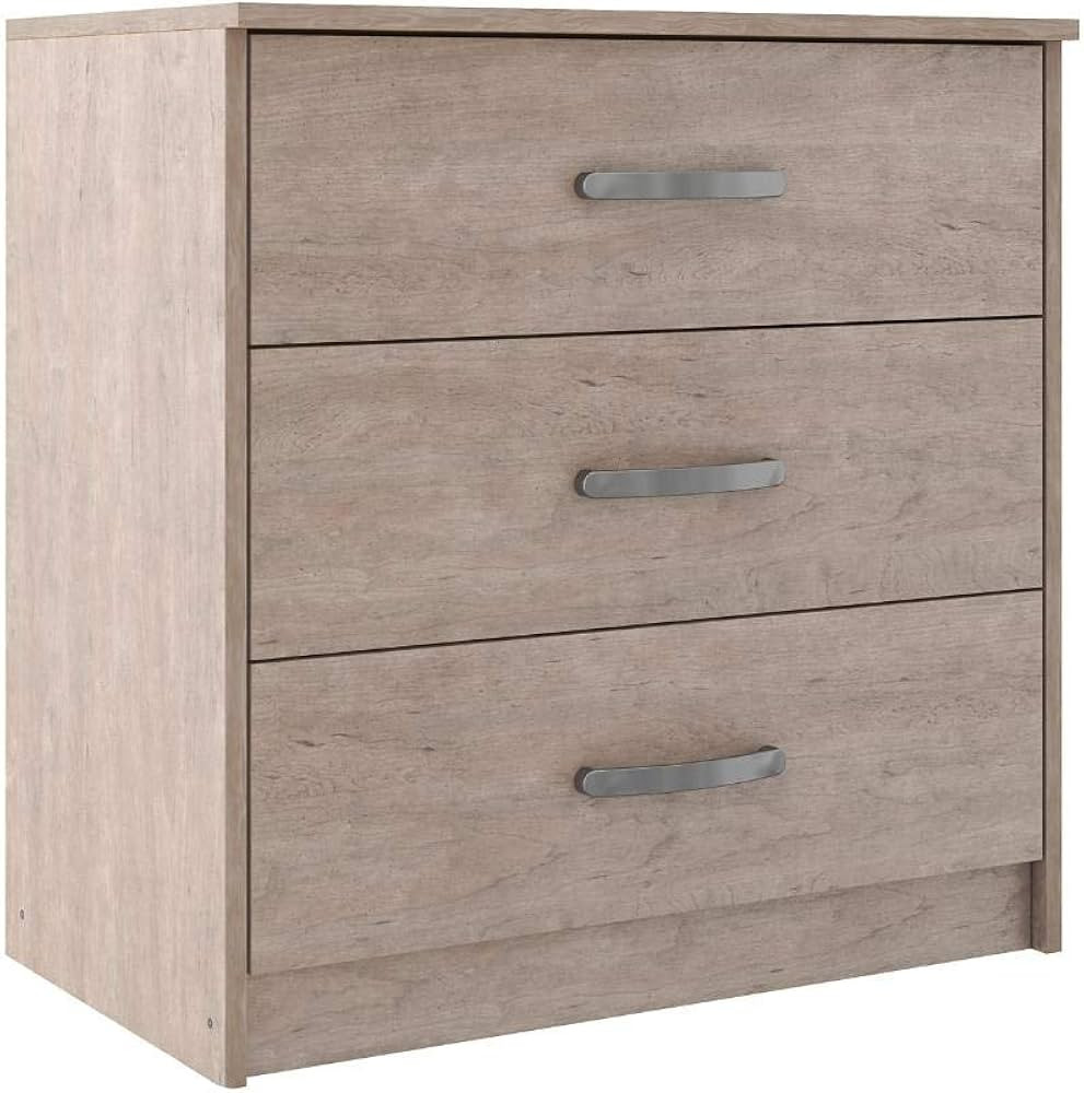 Signature Design by Ashley Flannia Scandanavian Chest of Drawers, 3 Drawer, Grayish Brown | Amazon (US)