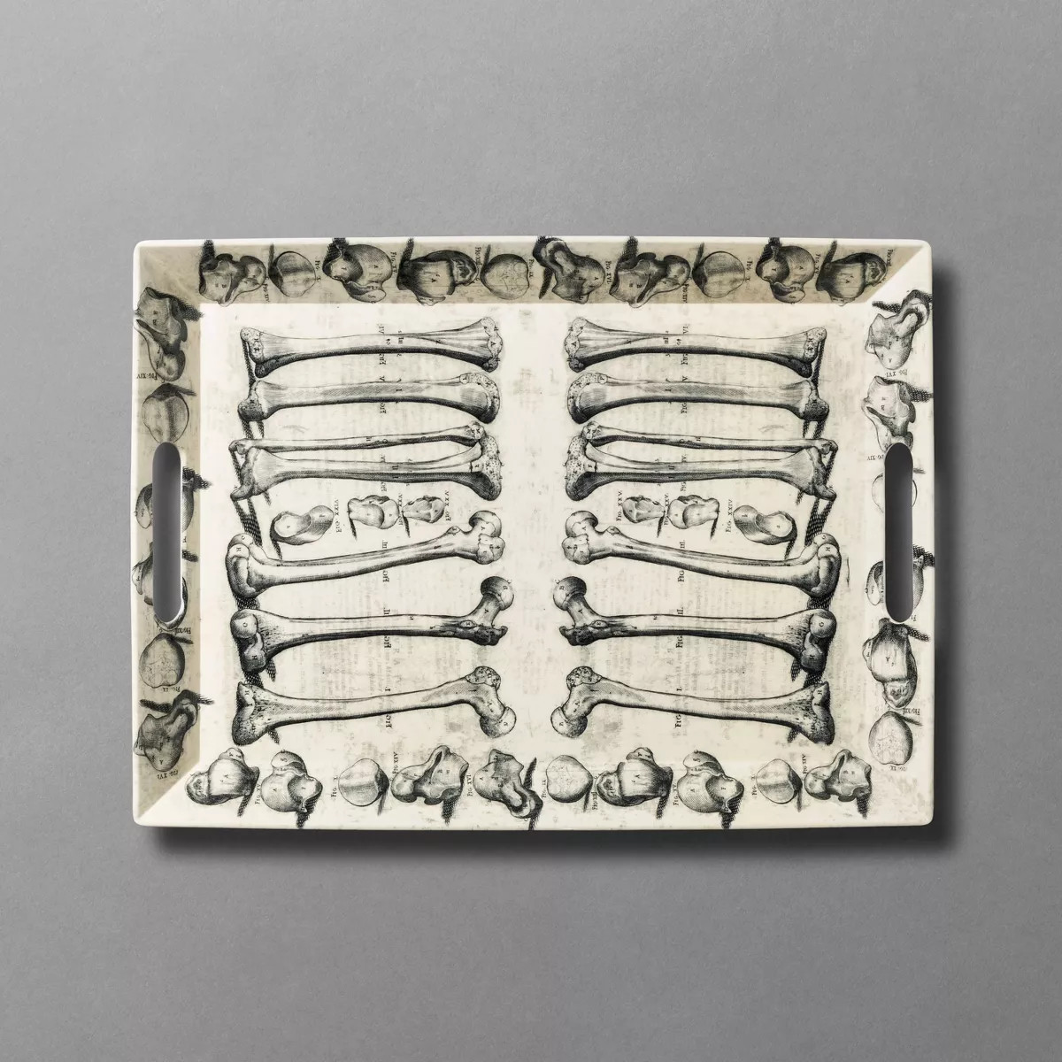 19"x14" Bone To Pick Melamine Rectangle Serving Tray Cream - John Derian For Target | Target