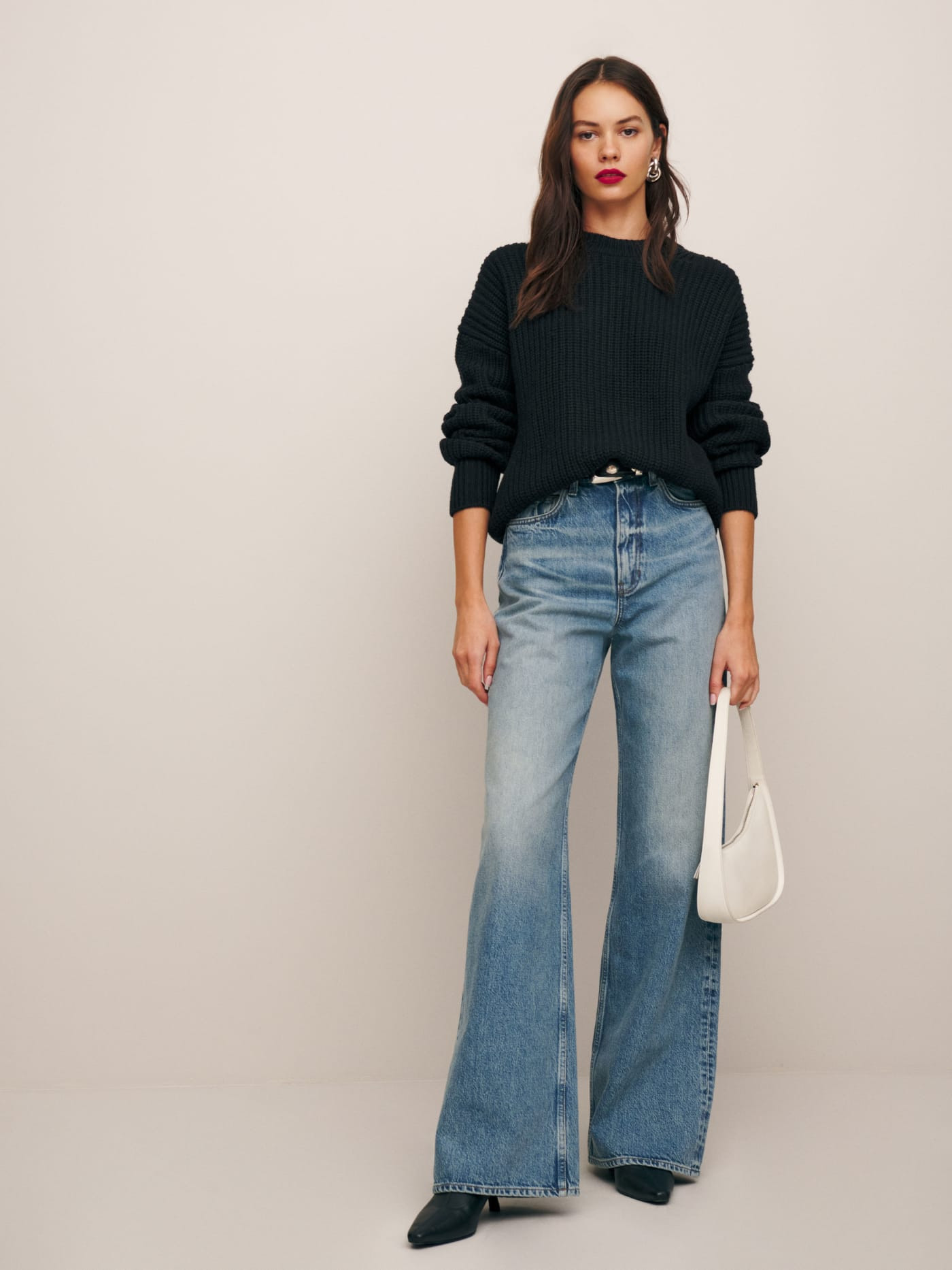 Sam Cotton Cashmere Oversized Crew Sweater | Reformation (Global)