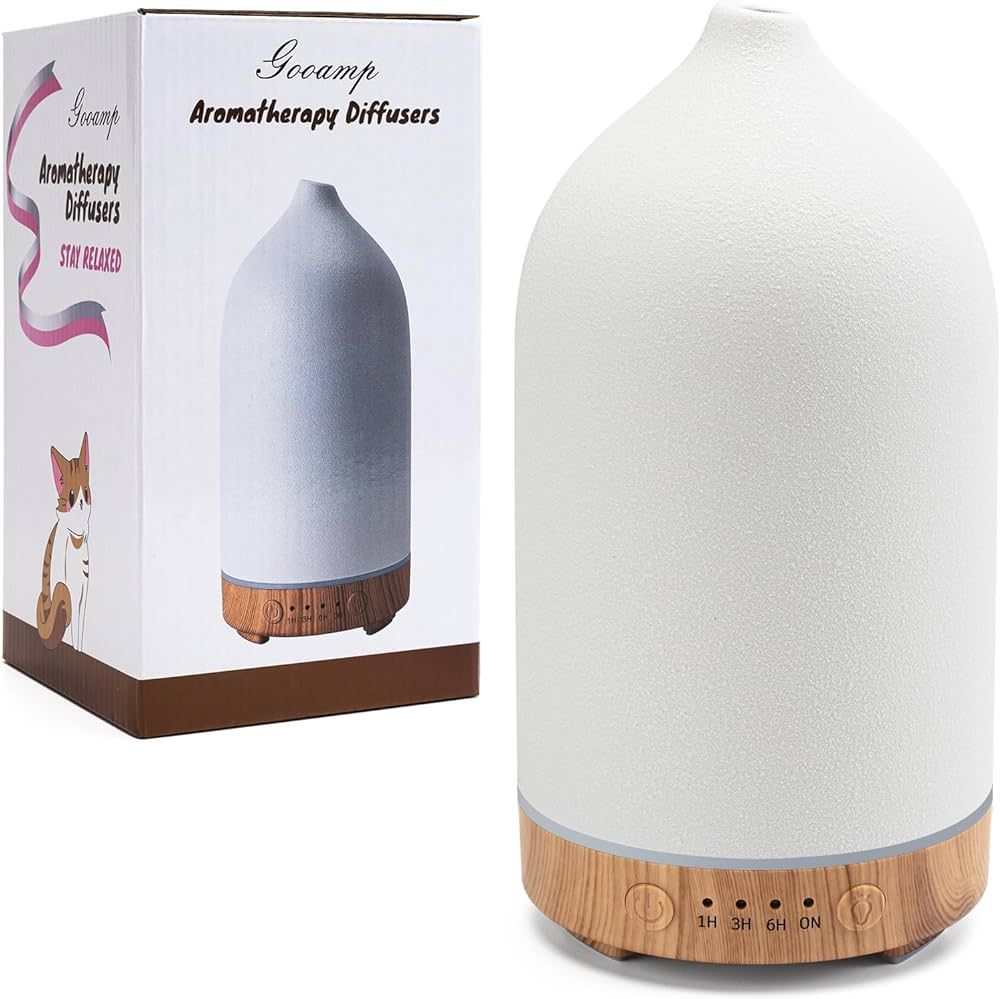 200ML Ceramic Diffuser,Aromatherapy Diffuser,Essential Oil Diffuser with 7 Color Lights Auto Shut... | Amazon (US)