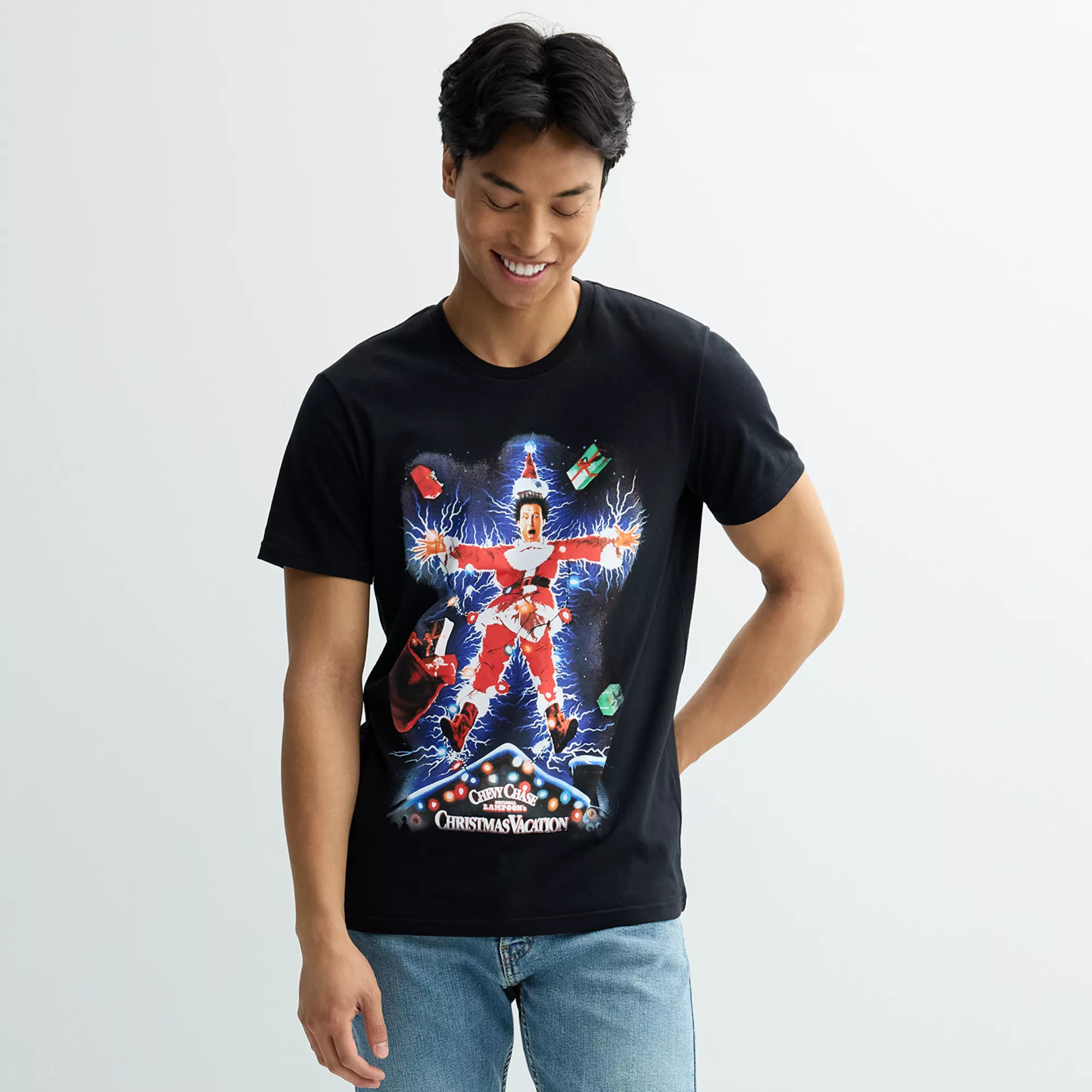 Men's Christmas Vacation Electric Santa Short Sleeve Graphic Tee | Kohl's