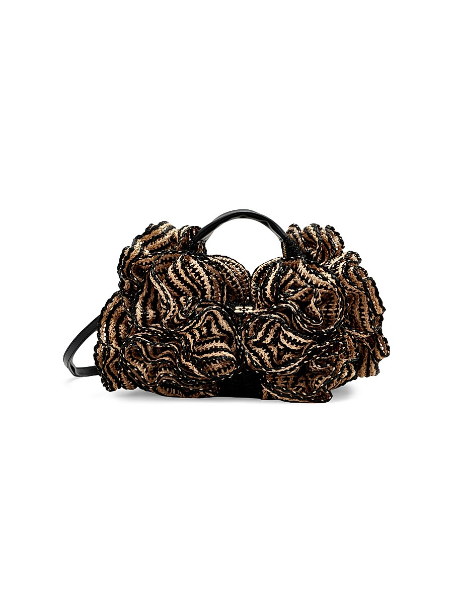 Ganni Women's Froufrou Mini Hobo Bag - Black | Saks Fifth Avenue