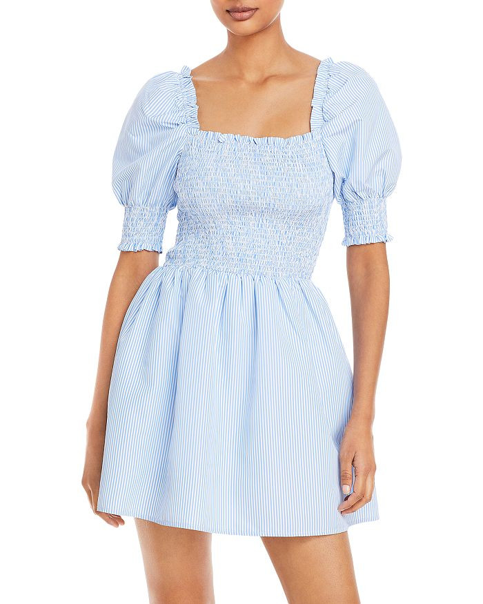 Striped Smocked Mini Dress - 100% Exclusive | Bloomingdale's (US)