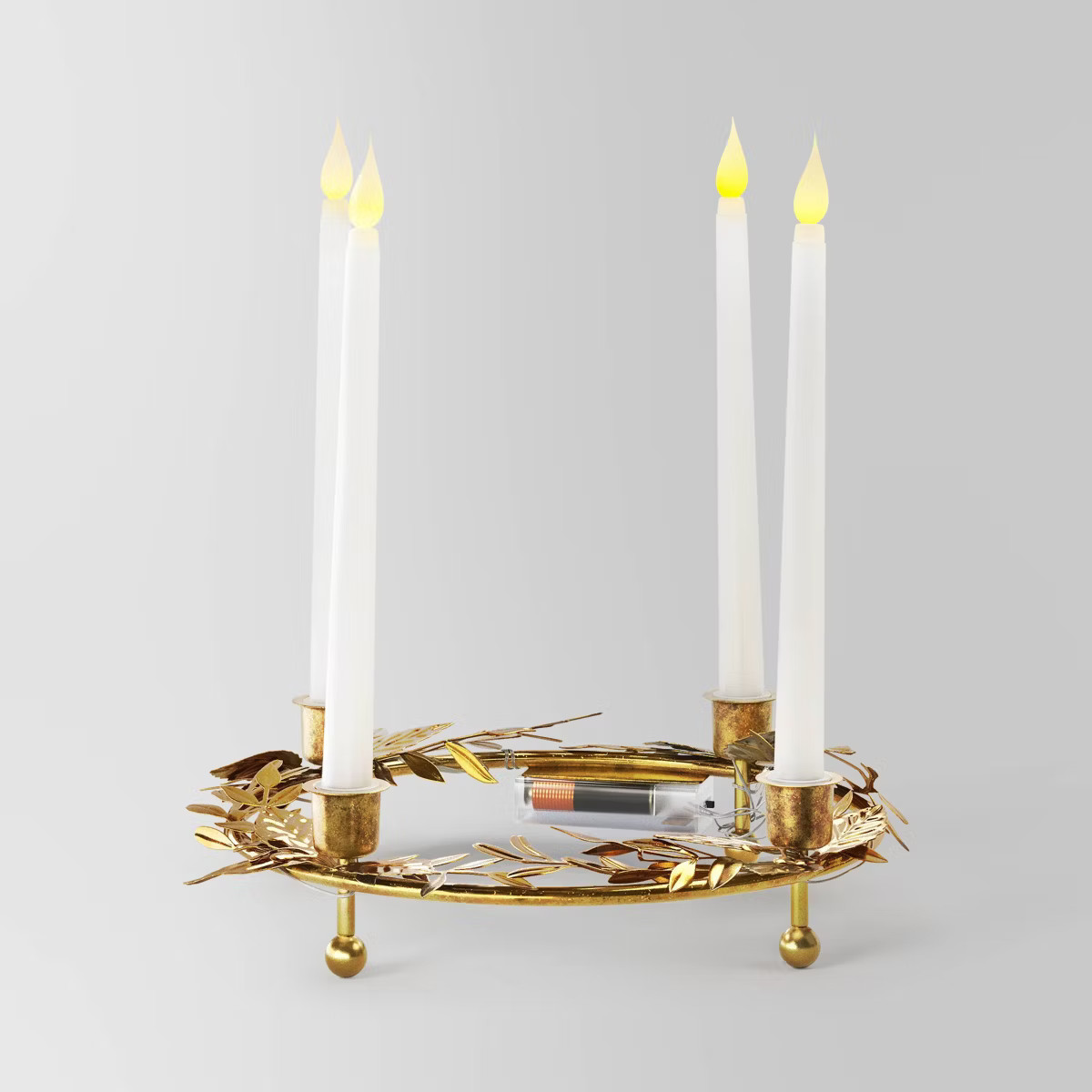 Christmas Lit Plastic Candles Metal Holder - Wondershop™ | Target